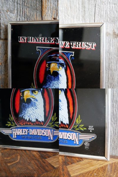 画像1: ビンテージ　Harley‐Davidson　ミラー看板