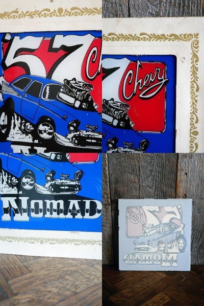 画像2: ビンテージ　57　Chevy　NOMAD　ミラー看板