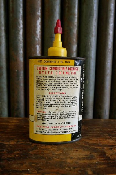 画像1: ビンテージ Liquid WRENCH ミニOIL缶