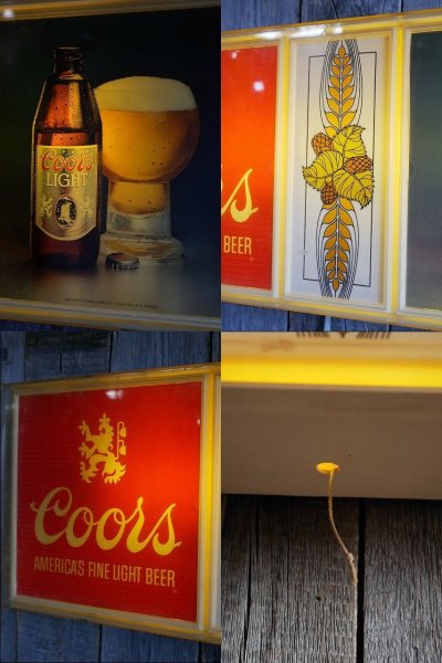 画像1: ビンテージ　Coors　ライトサイン