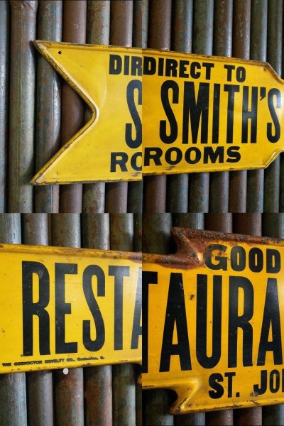 画像1: ビンテージ  SMITH’S　RESTRANT　メタルサイン