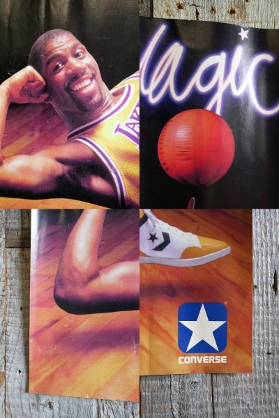 画像1: ビンテージ CONVERSE × LAKERS(Magic Johnson) ポスター