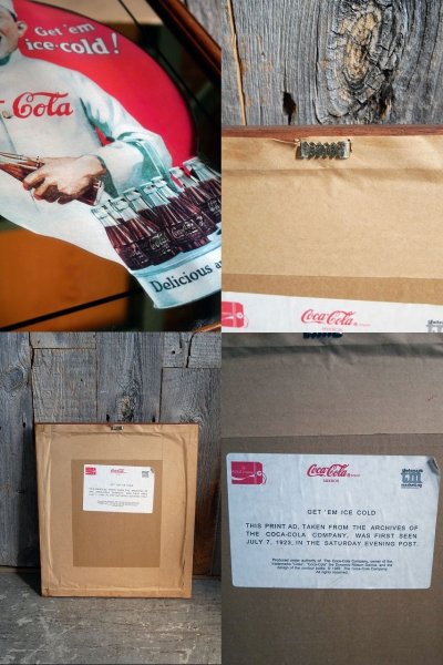 画像3: ビンテージ Get'em ice₋cold Coca-Cola パブミラー