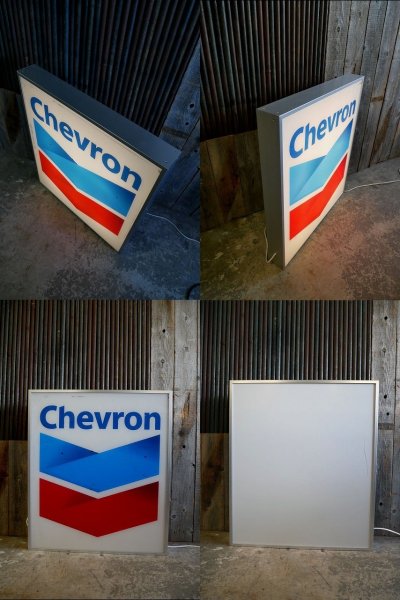画像2: USA CHEVRON ストアディスプレイ ライトサイン