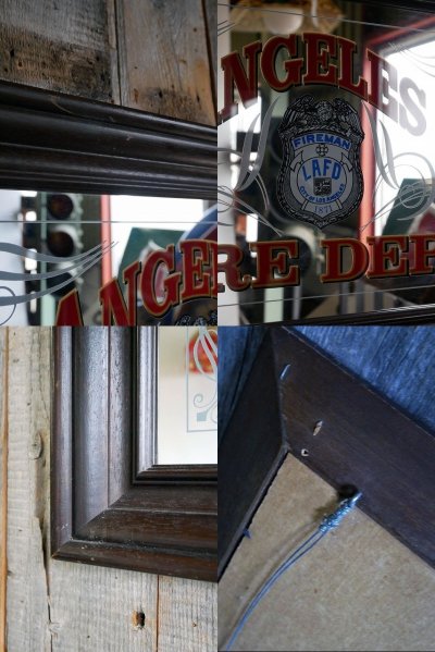 画像2: ビンテージ LOS ANGELES CITY FIRE DEPT ミラー