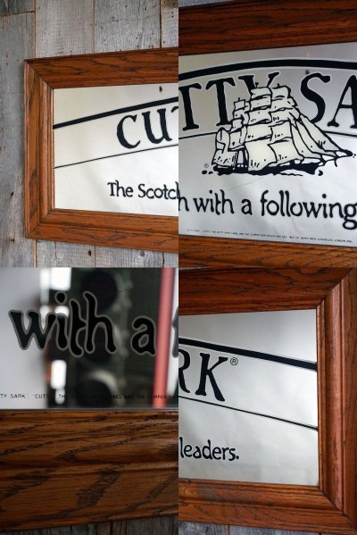 画像1: ビンテージ CUTTY SARK パブミラー