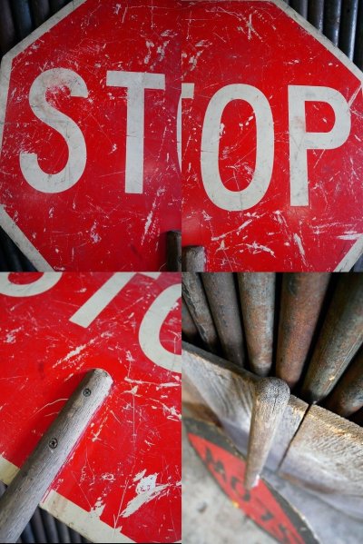 画像3: ビンテージ SLOW×STOP ハンドサイン
