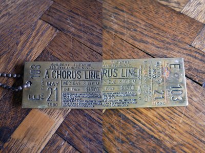 画像1: ビンテージ A Chorus Line スーベニア・チケットキー