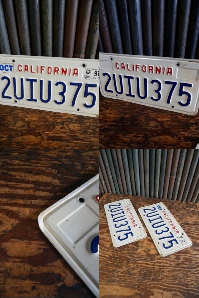 画像2: ビンテージ CALIFORNIA ナンバープレートセット