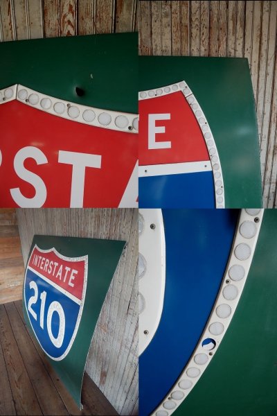 画像1: ビンテ―ジ INTERSTATE 210 特大ロードサイン