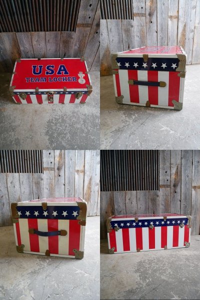 画像1: ビンテージ USA TEAM LOCKER トランクケース C