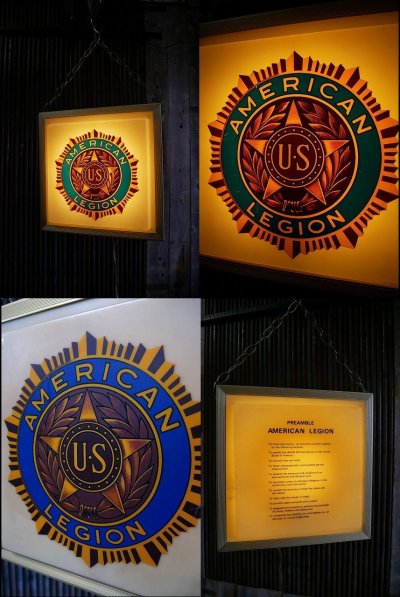 画像1: ビンテージ　U.S.　AMERICAN　LEGION　ライトサイン