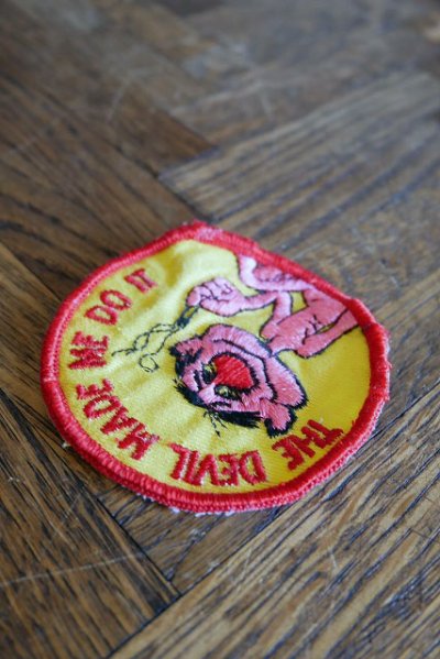 画像2: ビンテージ THE DEVIL MADE ME DO IT ワッペン