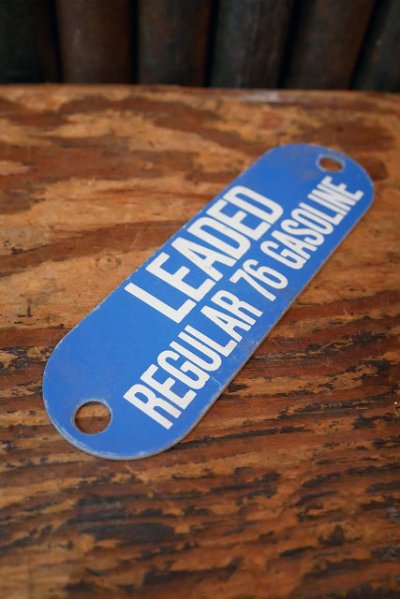 画像2: ビンテージ LEADED REGULAR 76 GASOLINE プレート