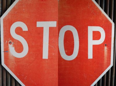 画像1: USA STOP ロードサイン