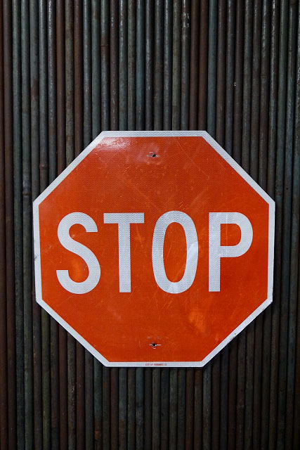 画像1: USA　STOP　大型ロードサイン　B (1)