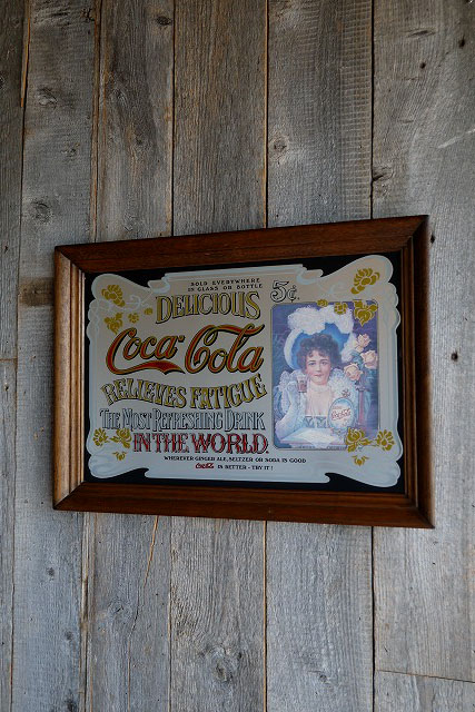 超貴重！ ビンテージ '80s Coca-Cola コカコーラ パブミラー