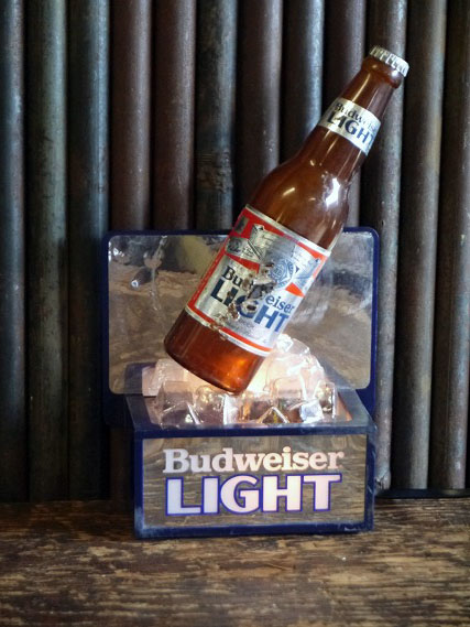 画像1: ビンテージ Budweiser  LIGHT ライトサイン  (1)