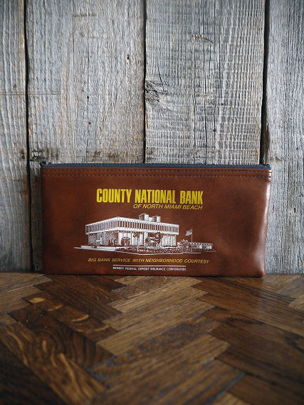 画像1: ビンテージ COUNTRY NATIONAL  BANK   Money Bag  (1)