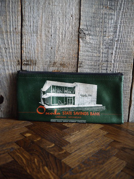 画像1: ビンテージ Oscoda STATE SAVINGS  BANK   Money Bag  (1)